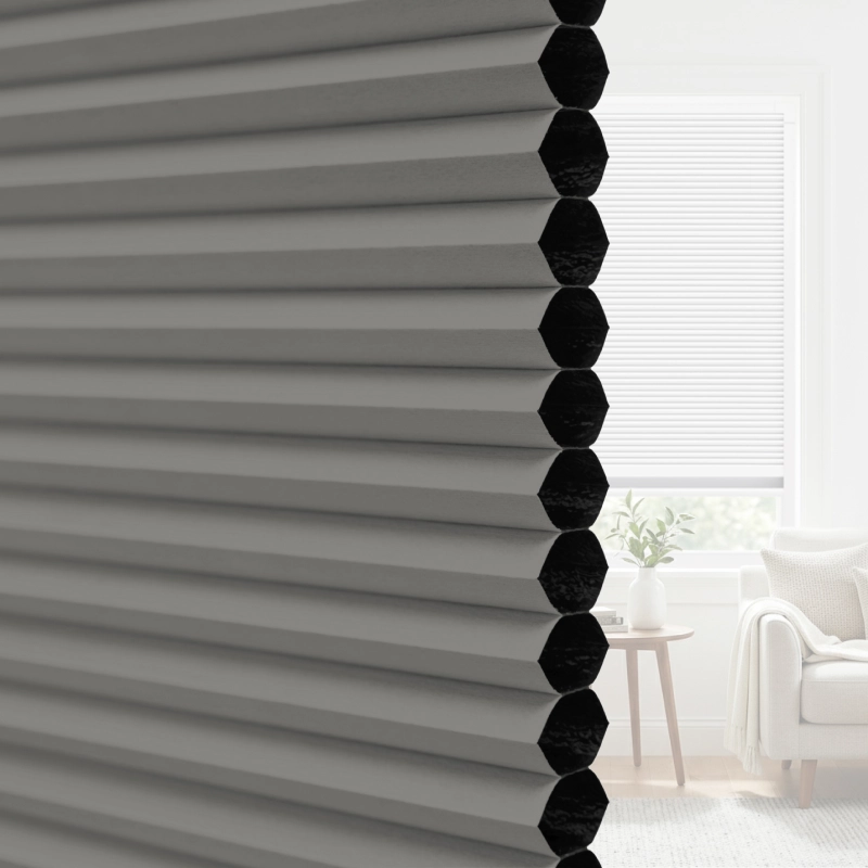 25 mm Taupe Blackout Cellular Shade Fabric with Window