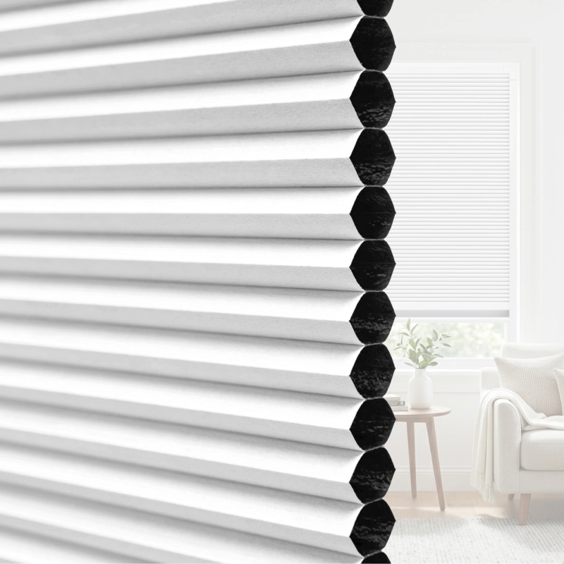 25 mm White Blackout Cellular Shade Fabric with Window