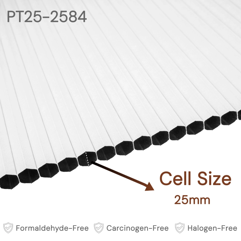 25 mm White Blackout Cellular Shade Fabric

