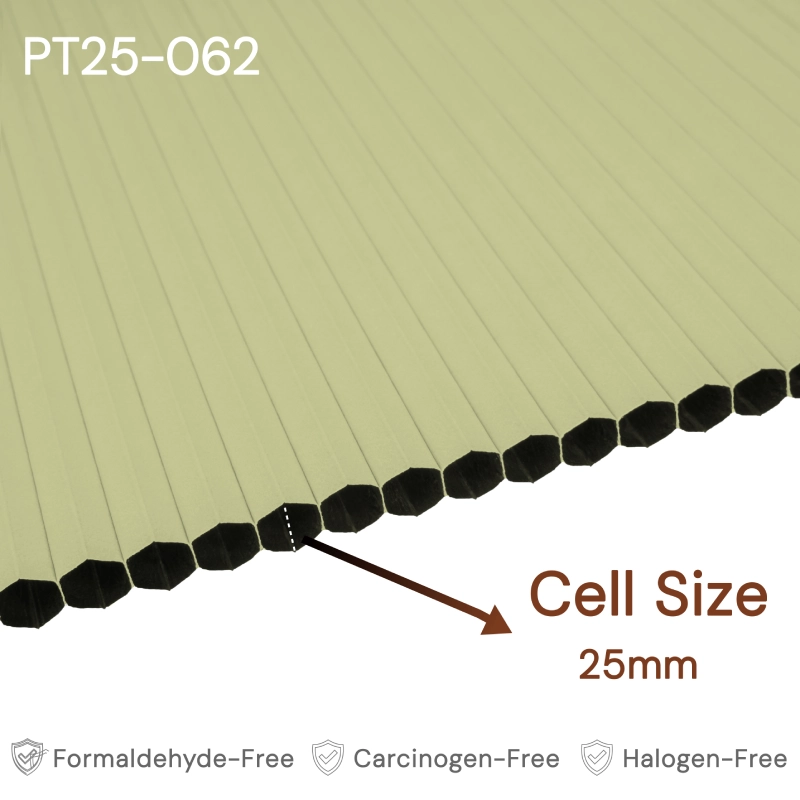 25 mm Yellow Blackout Cellular Shade Fabric
