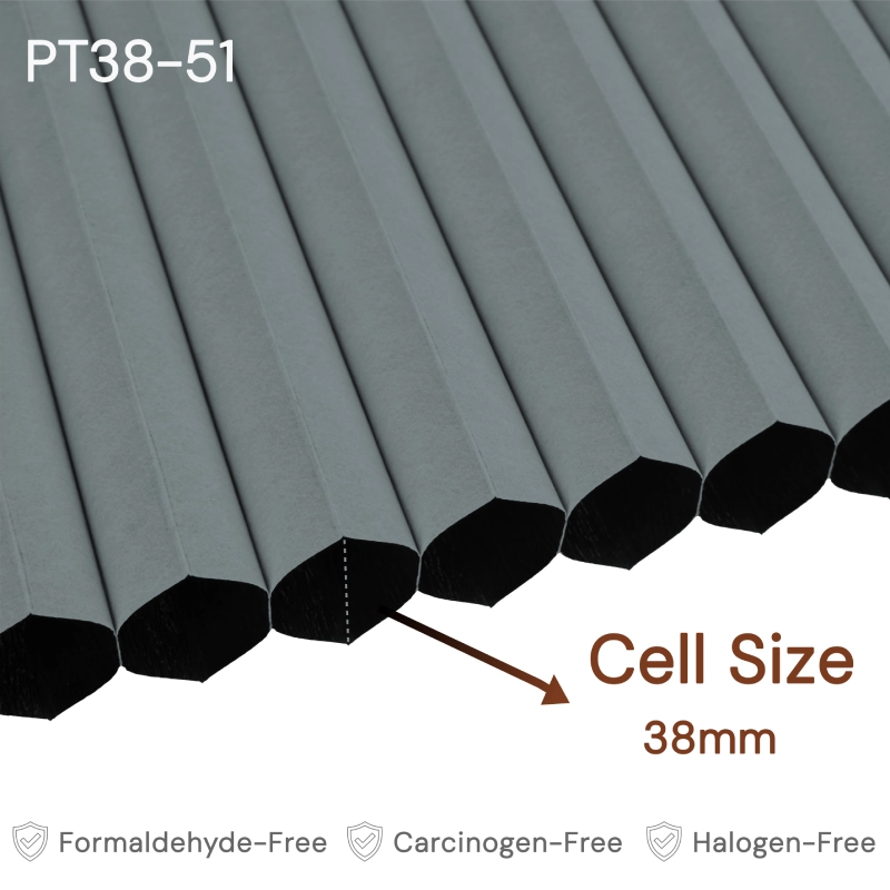 38 mm Charcoal Blackout Cellular Shade Fabric