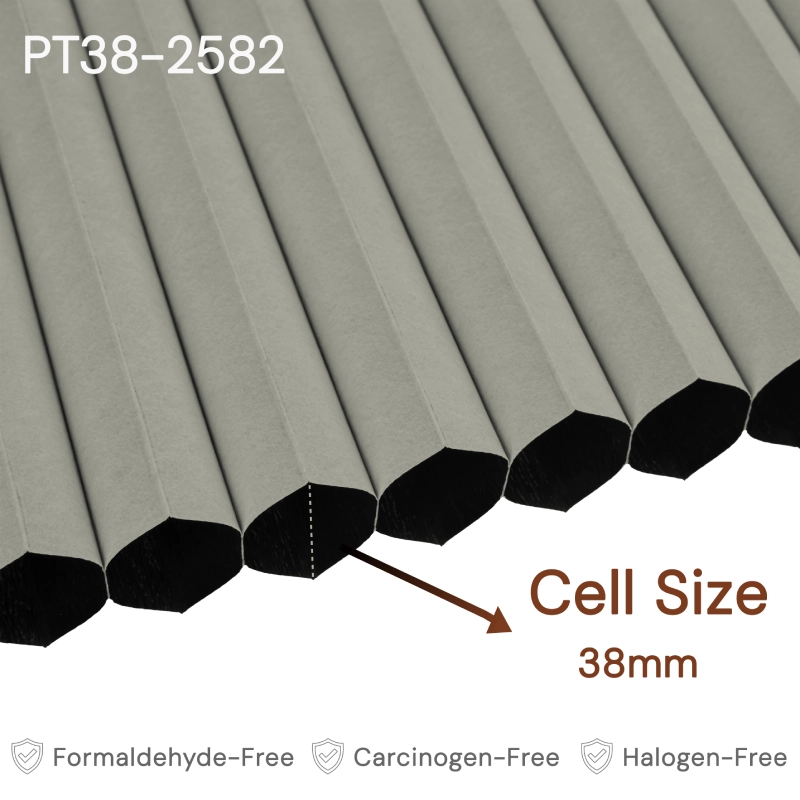 38 mm Light Grey Blackout Cellular Shade Fabric