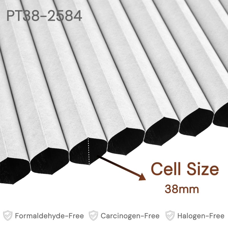 38 mm White Blackout Cellular Shade Fabric
