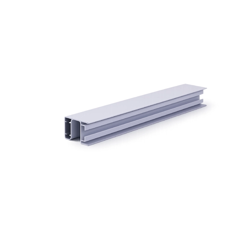 White Shared Concealed Operating Track for Motorized Cellular Shade