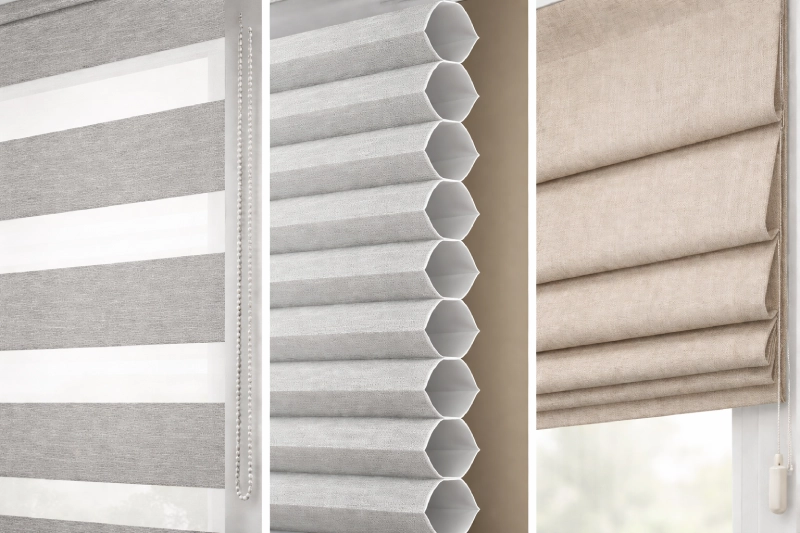 zebra shade and cellular shade and roman shade(2)