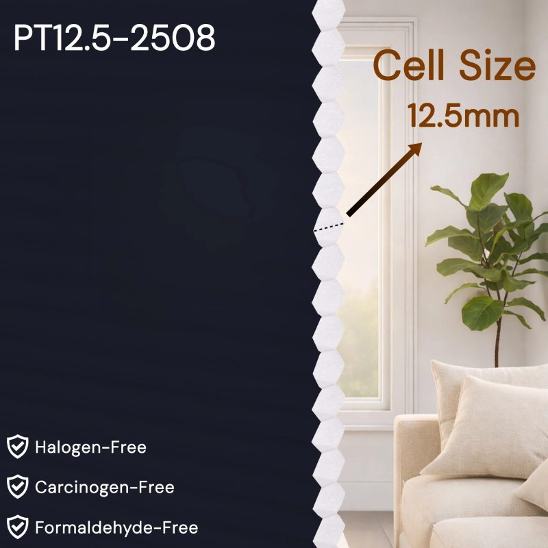 12.5 mm Black Light Filtering Cellular Shade Fabric
