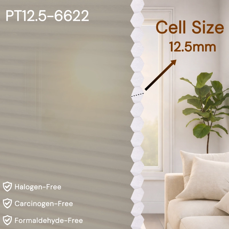 12.5 mm Latte Light Filtering Cellular Shade Fabric
