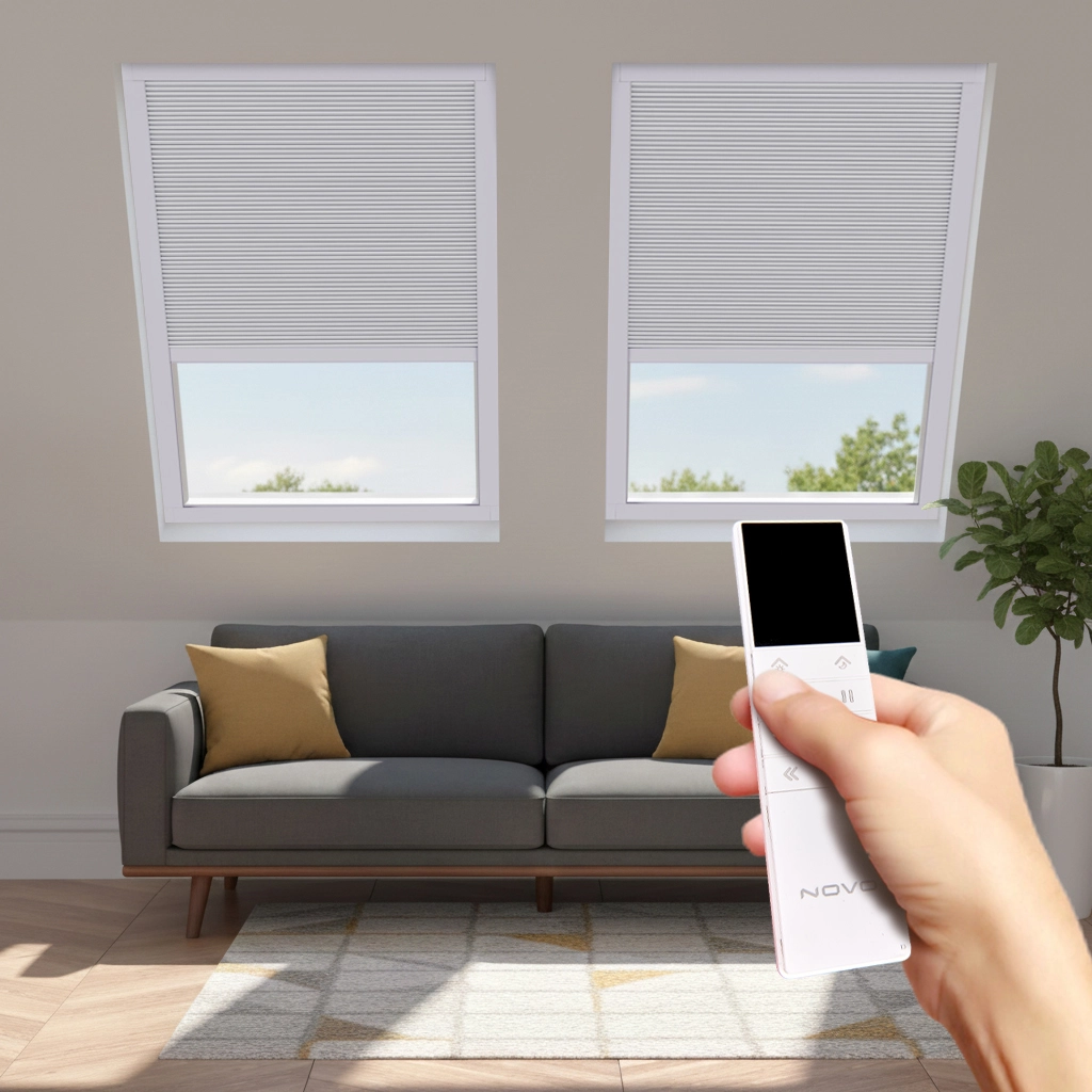 Motorized Blackout Skylight Cellular Shade