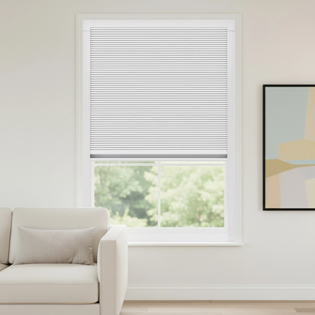 Blackout Cellular Shade without Bottom Rail in Living Room