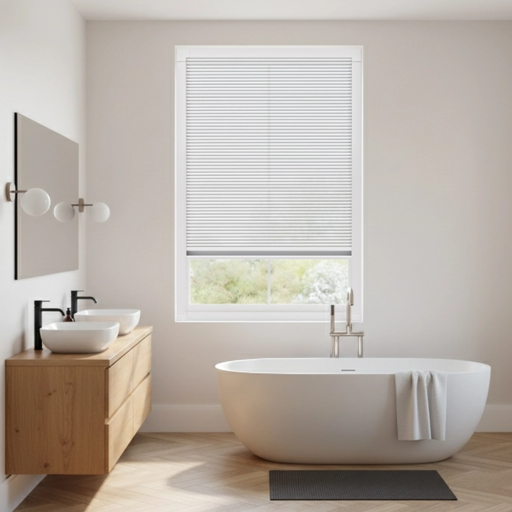 Light Filtering Cellular Shade without Bottom Rail
