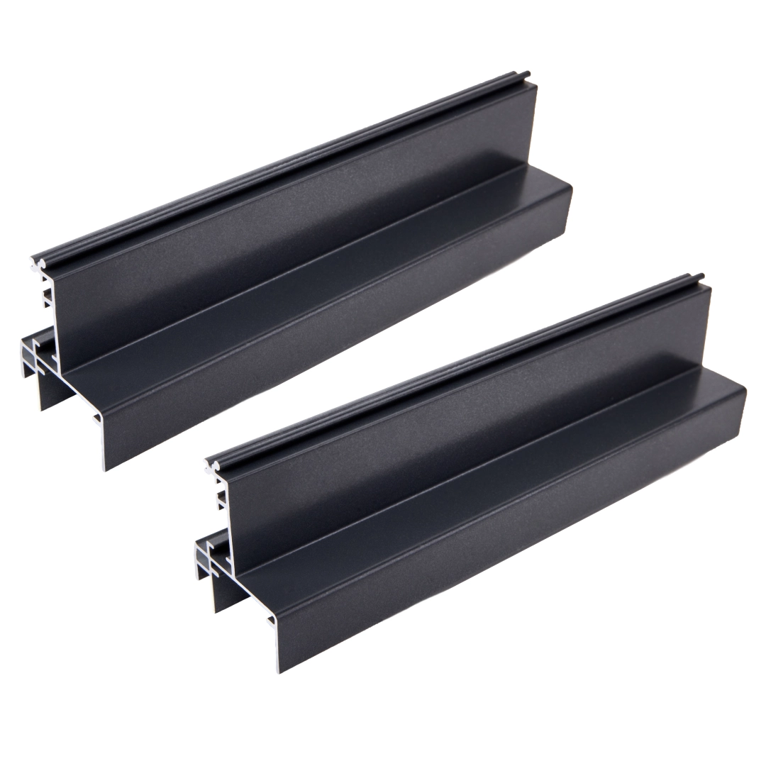 All-in-One Rails for Motorized Cellular Shade with Glass